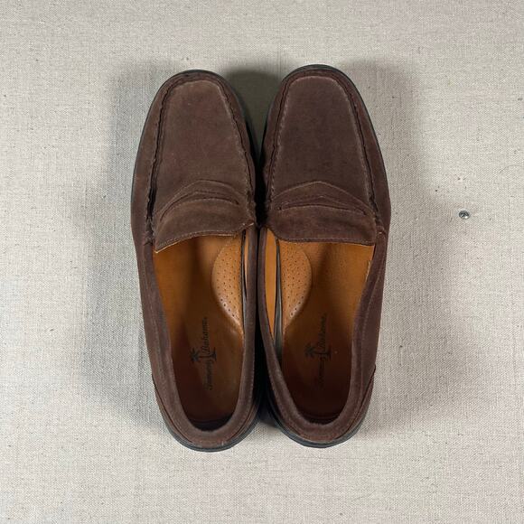 Tommy Bahama Penny Loafers Mens Size 12 Suede Espresso Preppy Casual - Picture 3 of 7
